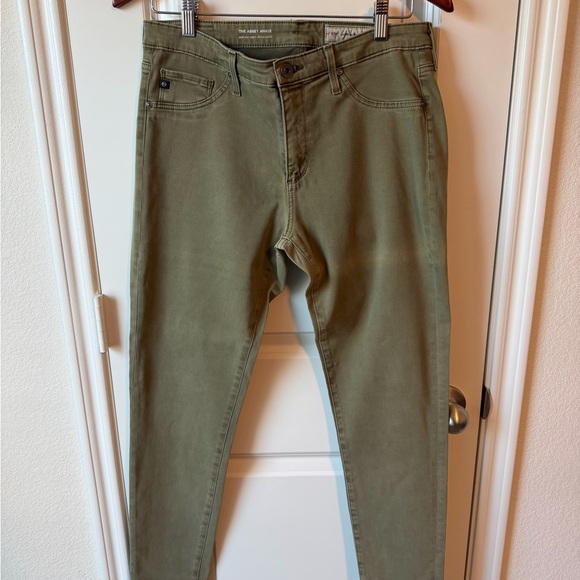 ⚡️AG Abbey Ankle Mid-Rise Super Skinny Ankle Jeans - Olive Green - Picture 5 of 9